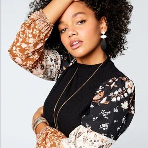 Floral Sleeve Blouse